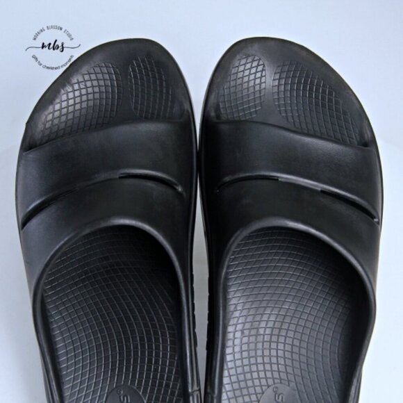 Oofos Ooahh Recovery Slide Shoes Black Men 14 - Picture 14 of 14